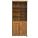 Devon Pine 6ft bookcase with cupboard furniture