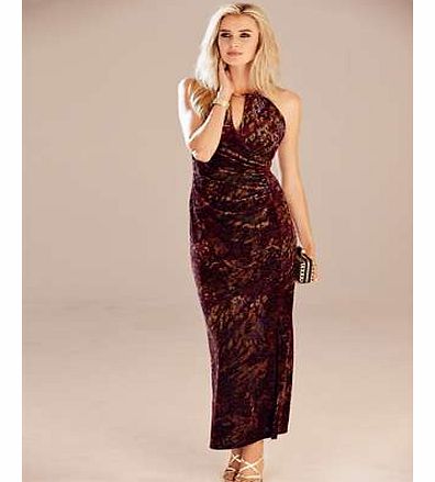 This is a stunning devore piece in rich jewel tones and a flattering wrap maxi style. Featuring a sexy side split for added glamour. Dress Features: Washable 66% Polyester, 26% Nylon, 8% Elastane Lining: 100% Polyester Length approx. 137 cm (54 ins)