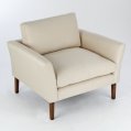 Dexter Cosy Chair - Harlequin Linen Ohana Blue - Light leg stain