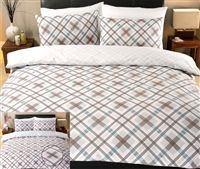 Modern slant on a classic check design. Available in duvet sets (single size with 1 pillowcase,