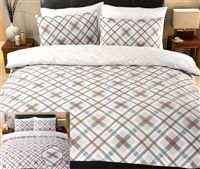 Diagonal Check Duvet Set