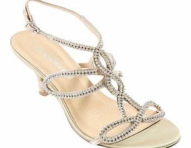 Unbranded Diamante Ankle Strap Sandals