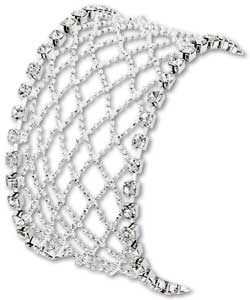 Diamante Crystal Lace Cuff Bracelet