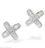 Diamond cross earrings