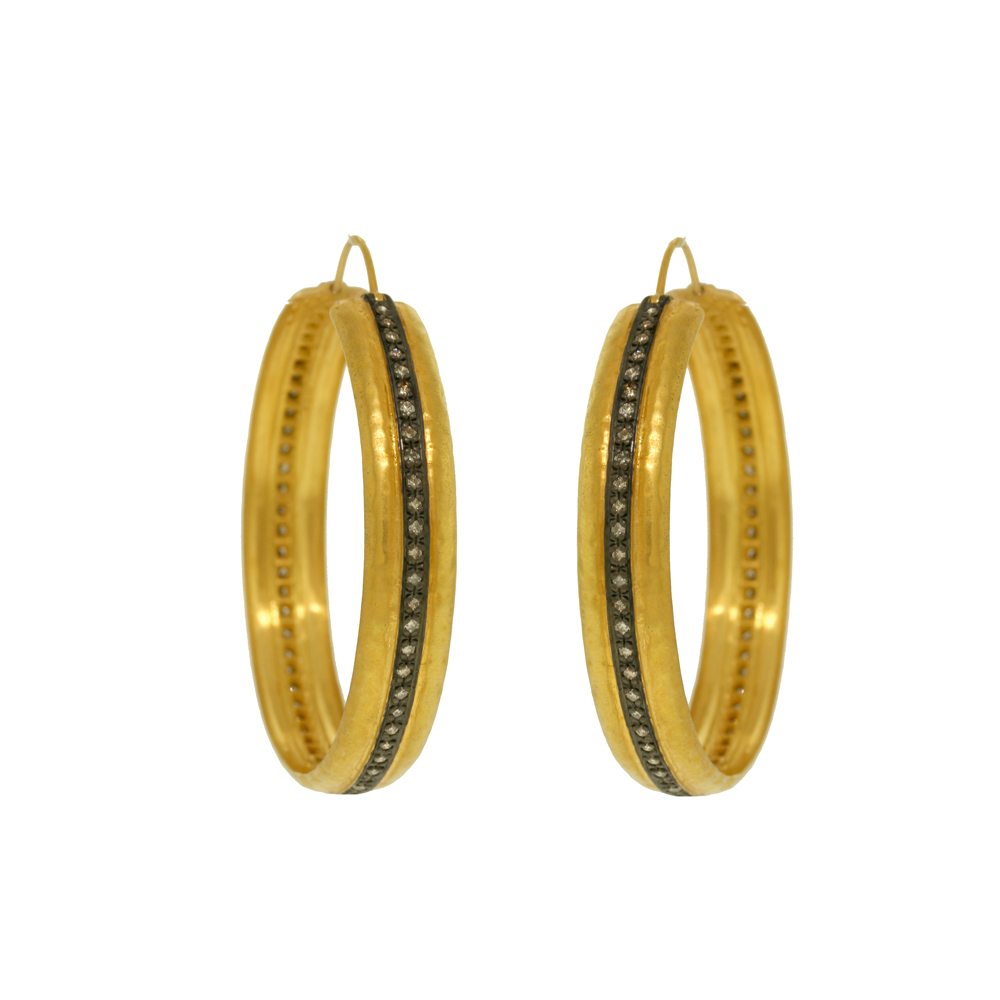 Unbranded Diamond Gold Hoops