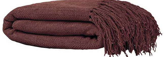 Diamond Large Cotton Throw - 249x198cm - Chocolate
