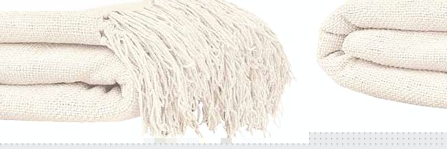 Diamond Large Cotton Throw - 249x198cm - Natural