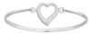 Diamond open heart bangle