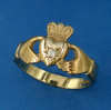 Diamond Set Star Claddagh Ring