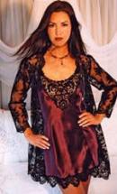 Naomi Silk Chemise (shown with jacket).     Diki Lingerie by Diane Rubach   For over 20 years the Di