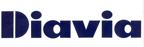 Diavia blue on white Logo Sticker (11cm x 4cm)