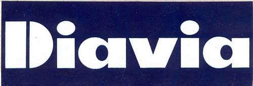 Diavia white on blue Logo Sticker (11cm x 4cm)