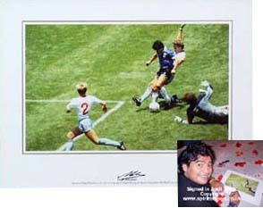 Unbranded Diego Maradona and#8211; and8216;The Greatest Goaland8217; - signed 1986 photo