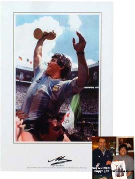 Unbranded Diego Maradona signed 1986 World Cup Final photo print - WAS andpound;124.99
