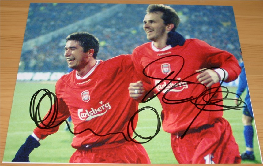 unbranded dietmar hamann and harry kewell signed 10 x 8