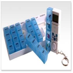 The Digital Handi-Pill Organizer helps you remember to take your medication with four programmable a