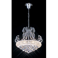 Unbranded DIIL30004 - 6 Light Crystal and Chrome Chandelier