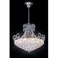 Unbranded DIIL30005 - 10 Light Crystal and Chrome Chandelier