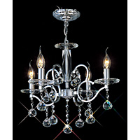 Unbranded DIIL30124 - 4 Light Crystal and Chrome Chandelier