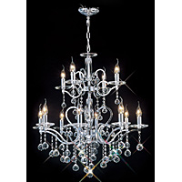 Unbranded DIIL301284 - 12 Light Crystal and Chrome Chandelier