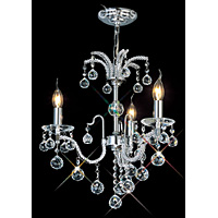Unbranded DIIL30133 - 3 Light Crystal and Chrome Chandelier