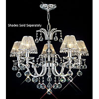 Unbranded DIIL30135 - 5 Light Crystal and Chrome Chandelier