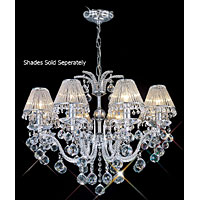 Unbranded DIIL30138 - 8 Light Crystal and Chrome Chandelier