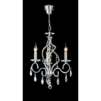 Unbranded DIIL30313 - 3 Light Crystal and Chrome Chandelier