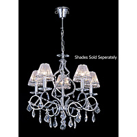 Unbranded DIIL30315 - 5 Light Crystal and Chrome Chandelier
