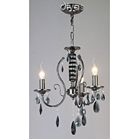 Unbranded DIIL30903 - 3 Light Crystal and Black Chandelier