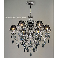 Unbranded DIIL30906 - 6 Light Crystal and Black Chandelier