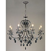 Unbranded DIIL30908 - 8 Light Crystal and Black Chandelier