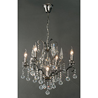 Unbranded DIIL30914 - 5 Light Crystal and Black Chandelier