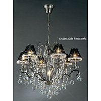 Unbranded DIIL30916 - 7 Light Crystal and Black Chandelier