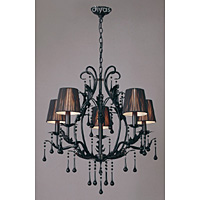 Unbranded DIIL40025 - 5 Light Black Hanging Light