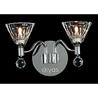 Unbranded DIIL50342 - 2 Light Polished Chrome Wall Light