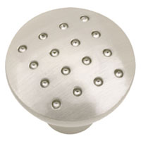 Dimple Knob Satin Nickel Effect
