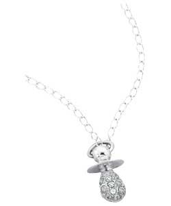 Unbranded Dinky Ice Sterling Silver Cubic Zirconia Dummy Pendant