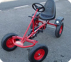 Brand new full size kart from Dino. Very robust with steel wheels each with 2 bearings each,