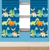 Unbranded Dinosaur Curtains 54s - Blue Striped
