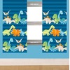 Unbranded Dinosaur Curtains 72s - Blue Stripe