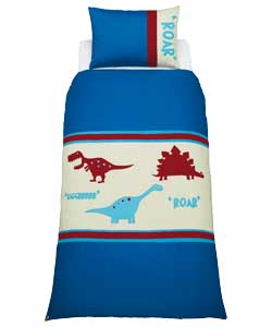 Unbranded Dinosaur Embroidered Duvet Set - Single
