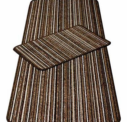 Unbranded Diplomat Runner and Doormat Set 67x40cm - Brown