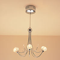 Dipola Six Light Halogen Pendant Chrome Finish