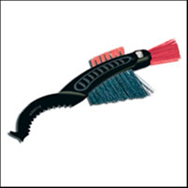 Multi functional brush perfect for cleaning cycle drive chain/gear systems • Reaches deep between