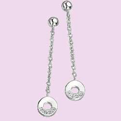 Disc Drop Earring