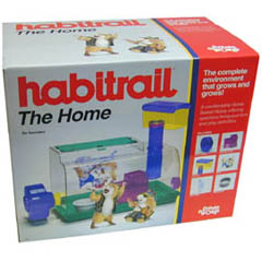 The Habitrail Home recreates a natural environment for hamsters. The Home is a roomy, deluxe accomod