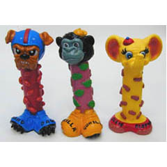 A vinyl, squeaky, non-toxic toy in a popular bone shape which is easy for your pet to pick up. Diffe