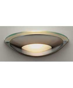 Unbranded Discus Brushed Chrome Wall Light