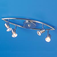 Disko 4 Light Eye Spotlight With LEDs Brushed Chrome Finish